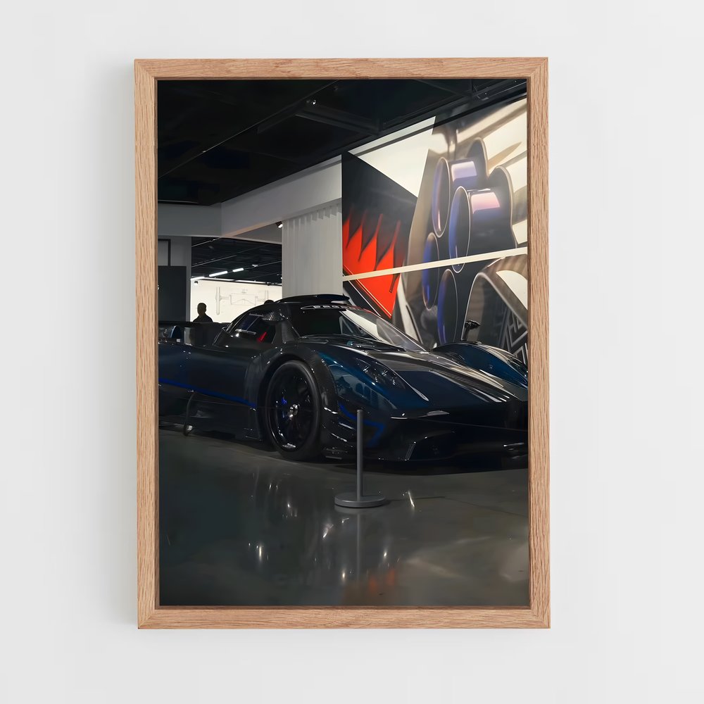 Poster Zonda Noir & Bleu – affiche Pagani (vue 4)